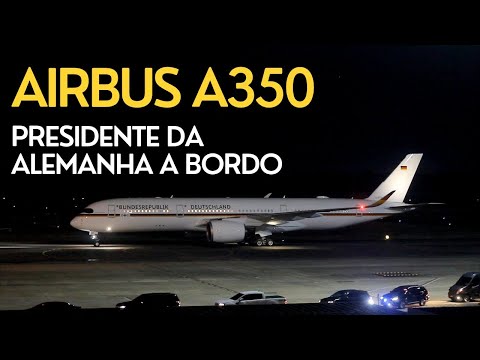 O moderno Airbus de volta em Manaus com autoridades da Alemanha!