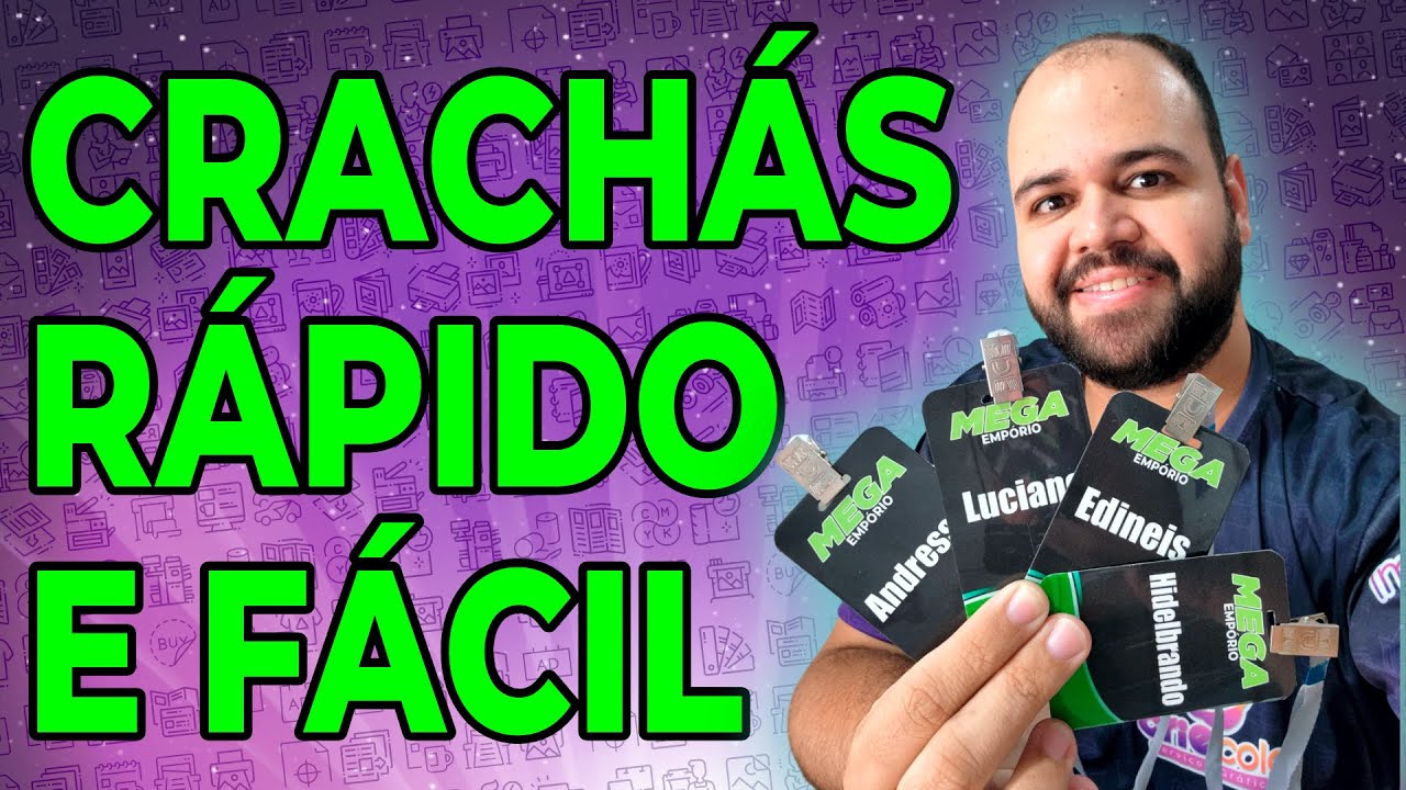 Crachá na Jato de tinta - Produção na Gráfica Rápida - Papel Sintético - Lucro Alto