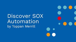 Toppan Merrill SOX Automation YouTube Video
