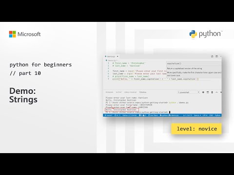 Demo Strings | Python for Beginners 10 of 44