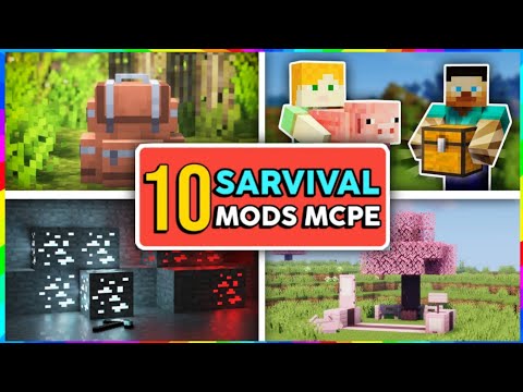 Criptbow Gaming - Top 10 survival mods  for minecraft pocket edition || Best Minecraft mods 1.18 || Criptbow Gaming ||