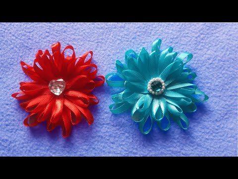 Super Easy Ribbon Flower Making with Scale - Amazing Trick - Hand Embroidery Flowers - Sewing Hack
