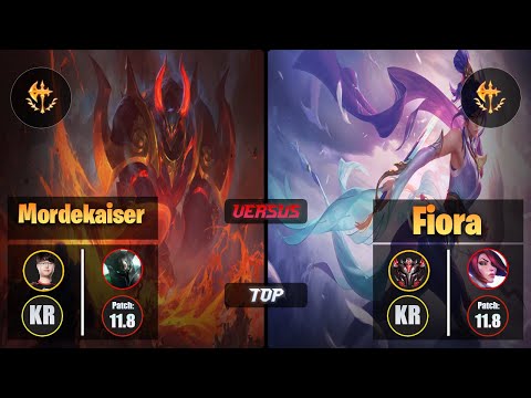 Sword MORDEKAISER (Top) [Conqueror] VS FIORA - Grandmaster KR Patch 11.8