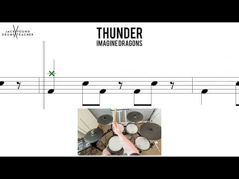 Thunder  Imagine Dragons🥁 Medium Beginner Version