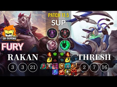 SN Fury Rakan vs Thresh Sup - KR Patch 11.5