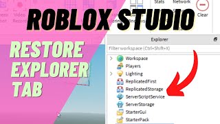 Roblox Studio How to Find Explorer Tab and Properties Tab