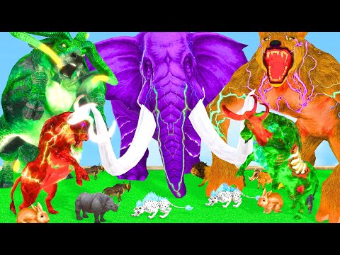 Prehistoric Creatures vs Powerful Modern Animals | Tug of War Epic Fight in Animal Revolt Battle