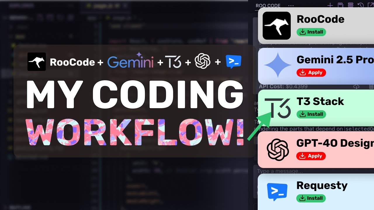 My AI Coding Workflow + Free APIs: How I DO AI CODING! (RooCode, Gemini 2.5, T3 Stack, Requesty)