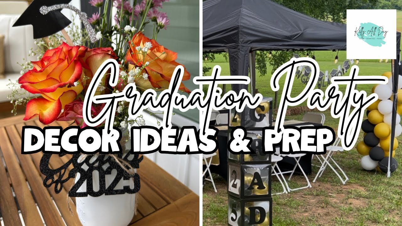 DIY GRADUATION PARTY IDEAS | PARTY PREP & LIGHTS