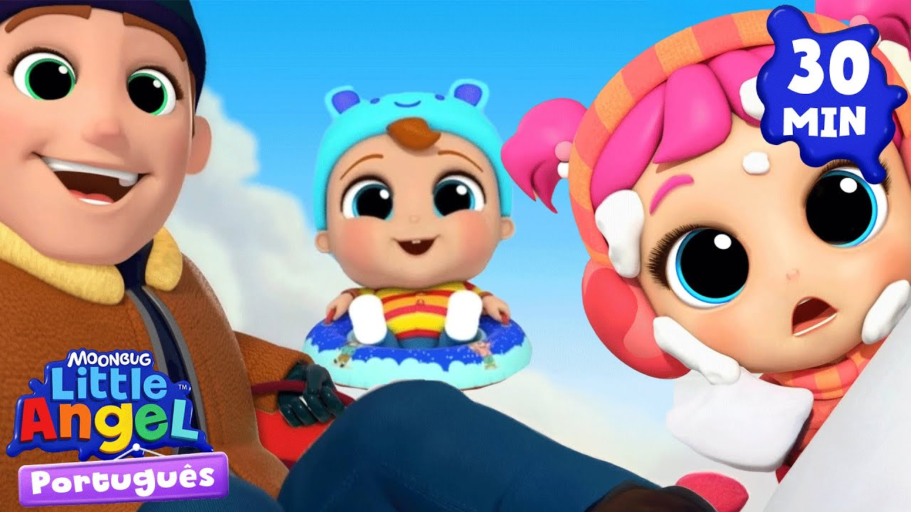 Brincadeira na neve ❄️😲 Little Angel Brasil | Músicas Infantis em Português