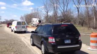 Road construction on 16 Mile Road west of I-94. #Macombcountyroads