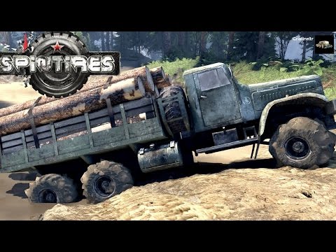 SPINTIRES 2014 New Official Map - The Pit Map - Type C-255 Truck Transporting Logs