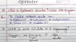 Download the video "Arithmetic Operators in C programming in hindi | Binary operator- arithmetic operator in c language"