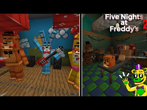 I built my very own custom FNAF 2 pizzeria in Minecraft (Minecraft Review)
