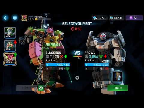 Alliance Mission: R3 4* Bludgeon VS Map 2 Node 70 linked Prowl - Transformers Forged To Fight