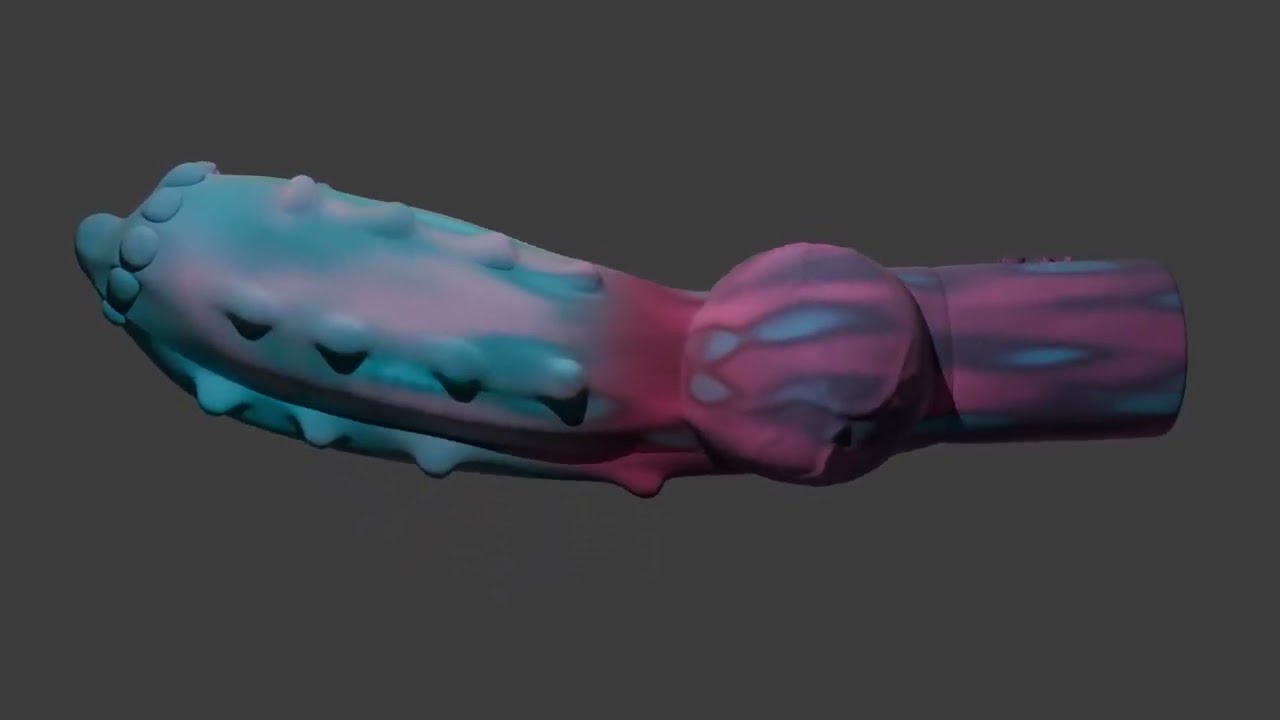 Minima Monster Dog Penis Sextoy Lowpoly 3D Model