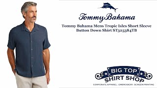 Tommy Bahama Mens Tropic Isles Short Sleeve Button Down Shirt ST325384TB