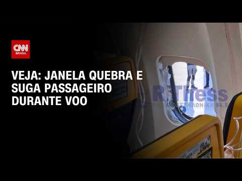 Janela quebra durante voo e suga parcialmente passageiro veja avião | CNN BRASIL