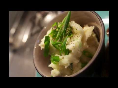 Irish Champ with Sausage and plum gravy