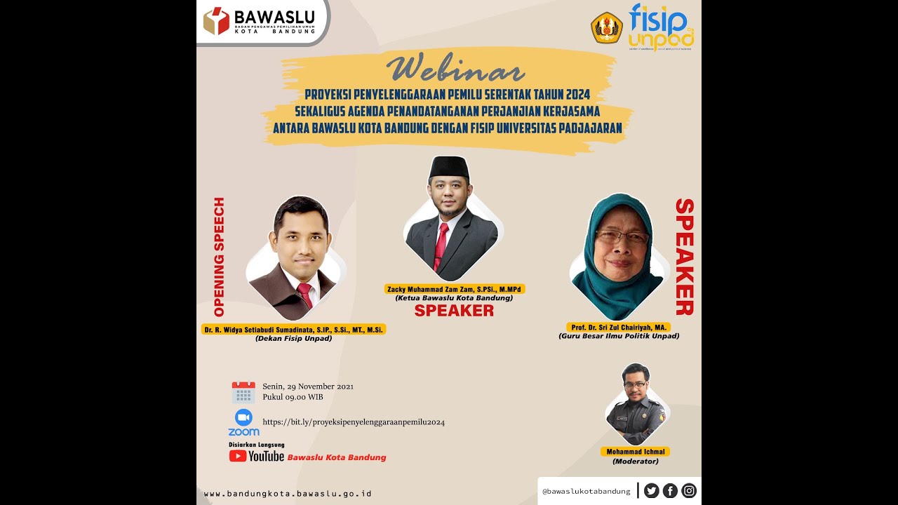 Webinar Proyeksi Penyelenggaraan Pemilu Serentak Tahun 2024