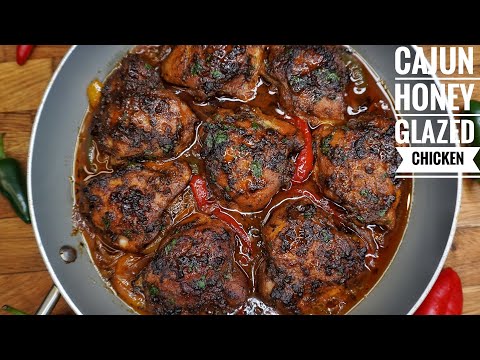 CAJUN HONEY GLAZED CHICKEN IN A GARLIC BUTTER SAUCE