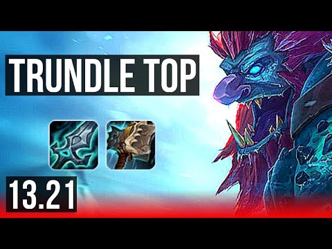 TRUNDLE vs OLAF (TOP) | 6 solo kills, 6/1/2, Dominating | EUW Master | 13.21