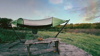 Hammock Camping with Portable Hammock Stand and No Tarp