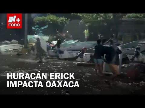 Huracán Erick toca tierra en las costas de Oaxaca - Las Noticias