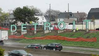 Detroit sign installed along I-94 ahead of NFL Draft