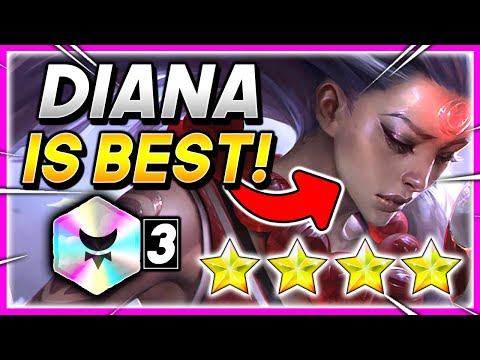 DIANA ⭐⭐⭐⭐ *BEST CARRY!* - TFT 10.21B Teamfight Tactics FATES Guide BEST RANKED Comps SET 4 Builds