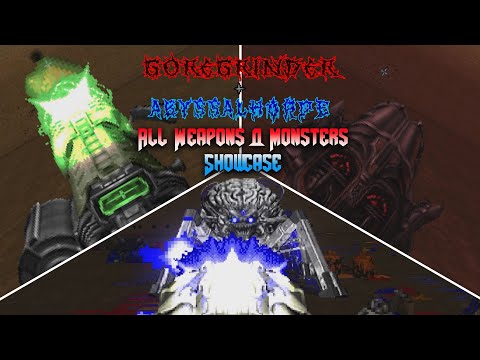 GOREGRINDER and ABYSSALHORDE All Weapons and Monsters DOOM Mod showcase