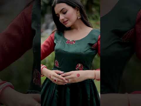 Elegant Banarasi Jacquard Silk Maroon Gown with Textured Weave