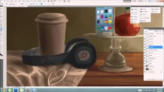 Iphone 6/plus and Apple watch depicted as a renaissance still life painting