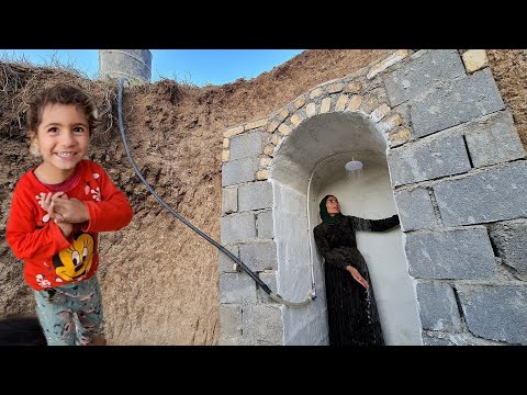 Afsaneh's joy and tiara after the water overflowed from the shower