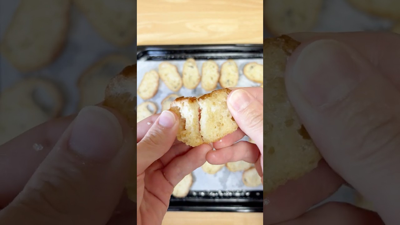 材料たったの3つ！カリカリシュガーラスクの作り方【#shorts 】