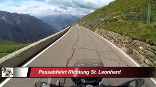 preview picture of video 'Jaufenpass --- Tour Gardasee - Dolomiten - Südtirol 2014'
