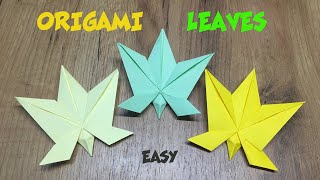 Easy Origami Chestnut Leaves. DIY. Paper Crafts for Kids.