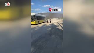 Halk Otobüsünde Yangın Paniği