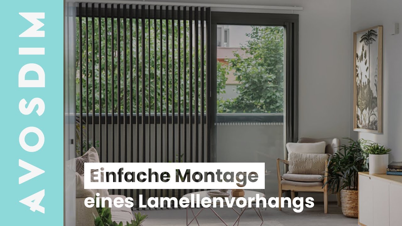 Montage eines Lamellenvorhangs