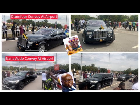 Otumfour Convoy Vrs Nana Addo Convoy at Opening of Kumasi Airport,The Longest Ever | Expensive Cars