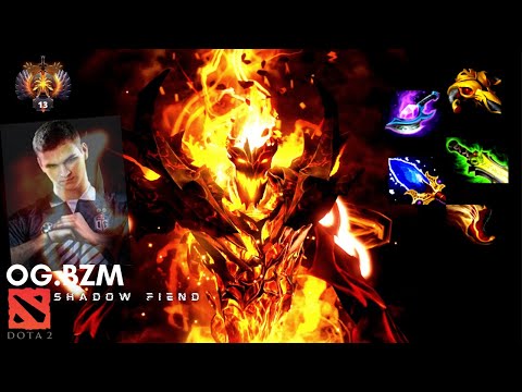 OG.BZM - Shadow fiend Mid lane - New Patch 7.32 - MMR Ranking 13 Gameplay - Dota 2 Pros