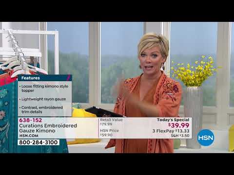 Curations Embroidered Gauze Kimono