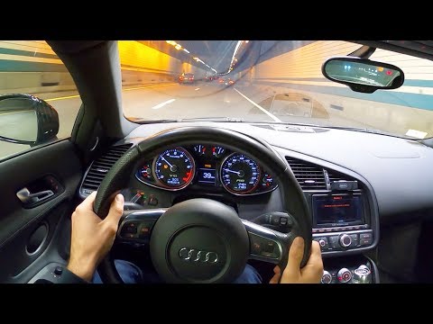 LOUD Gated Manual V10 RWD Audi R8 Night POV + 600LT - Binaural Audio