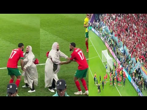 Sofiane Boufal Celebrating with his Mom after Morocco's Victory vs Portugal | Sofiane Boufal Mother