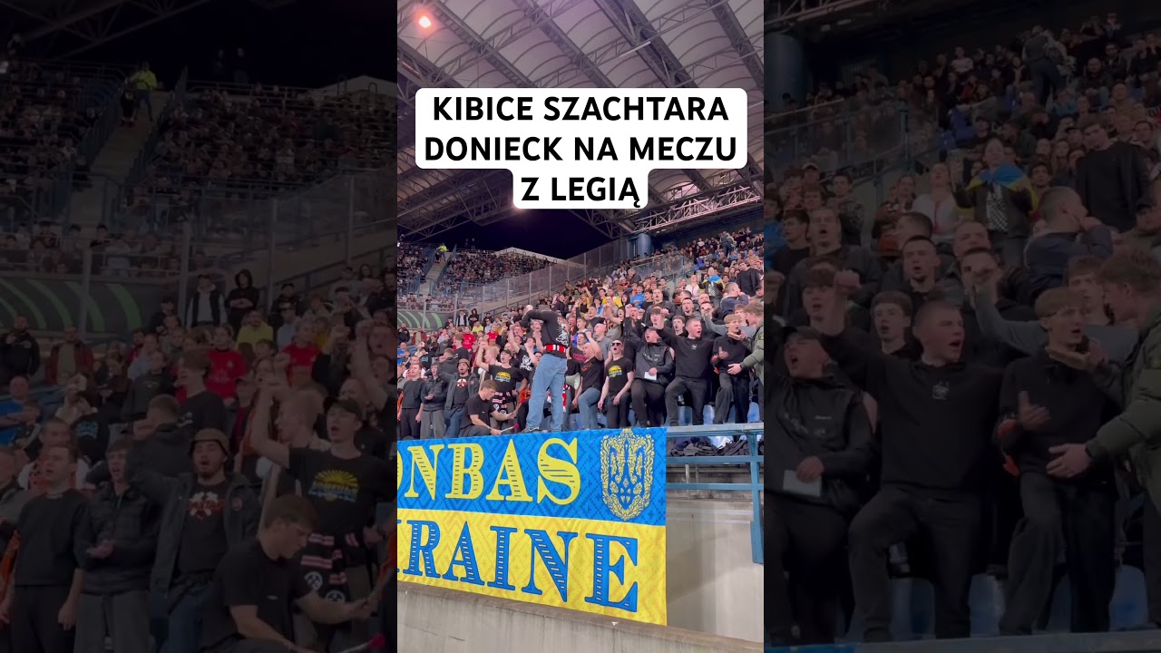 KIBICE SZACHTARA „POZDRAWIAJĄ” #legiawarszawa #szachtardonieck #shorts #kibice #ultras #piłkanożna