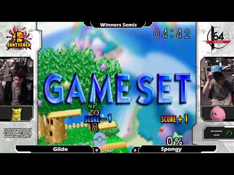 Smash 64: Gildo (Pikachu) V Spongy (Kirby) - Shattered 100 Tourney