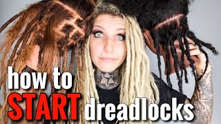 6 different ways to START dreadlocks [with demonstrations🙌🏼]