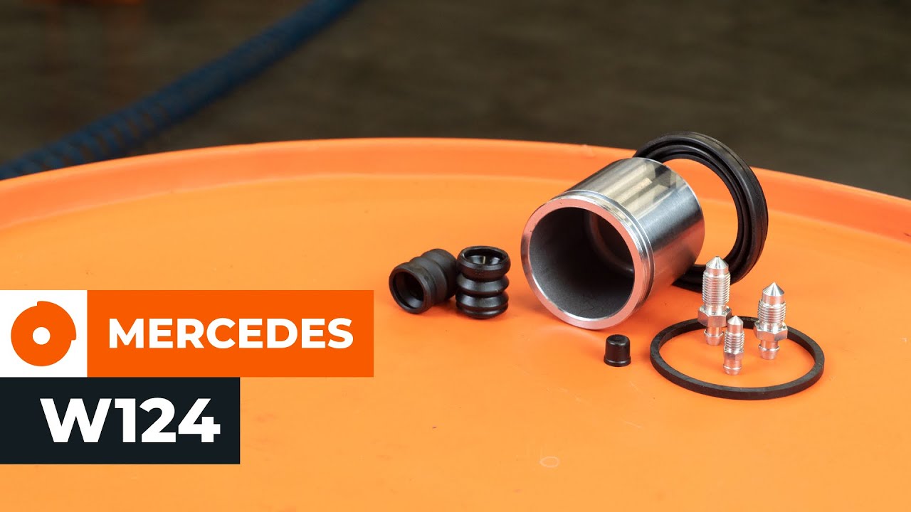 Elülső féknyereg javítókészlet-csere Mercedes W124 gépkocsin – Útmutató