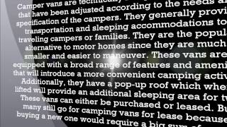 preview picture of video 'Basic Facts About Camper Vans'