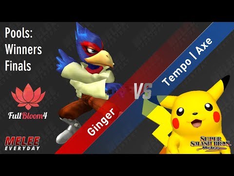 Full Bloom 4 - Ginger (Falco) vs. Tempo | Axe (Pikachu) - SSBM - Pools - Winners Finals